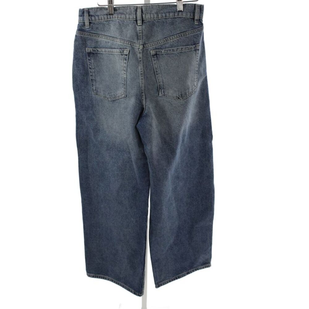 Jason Wu Women Wide-Leg Jeans Blue Cotton High Rise Button Size 27 - Picture 3 of 7